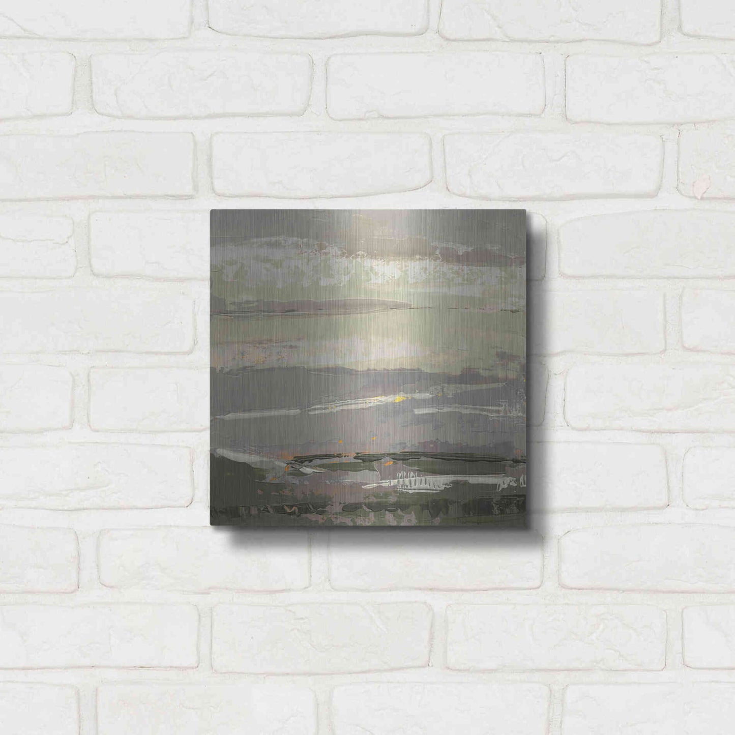 Luxe Metal Art 'Soft Day II' by Grainne Dowling, Metal Wall Art,12x12