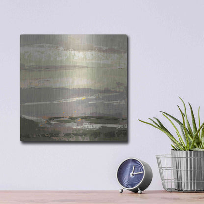 Luxe Metal Art 'Soft Day II' by Grainne Dowling, Metal Wall Art,12x12