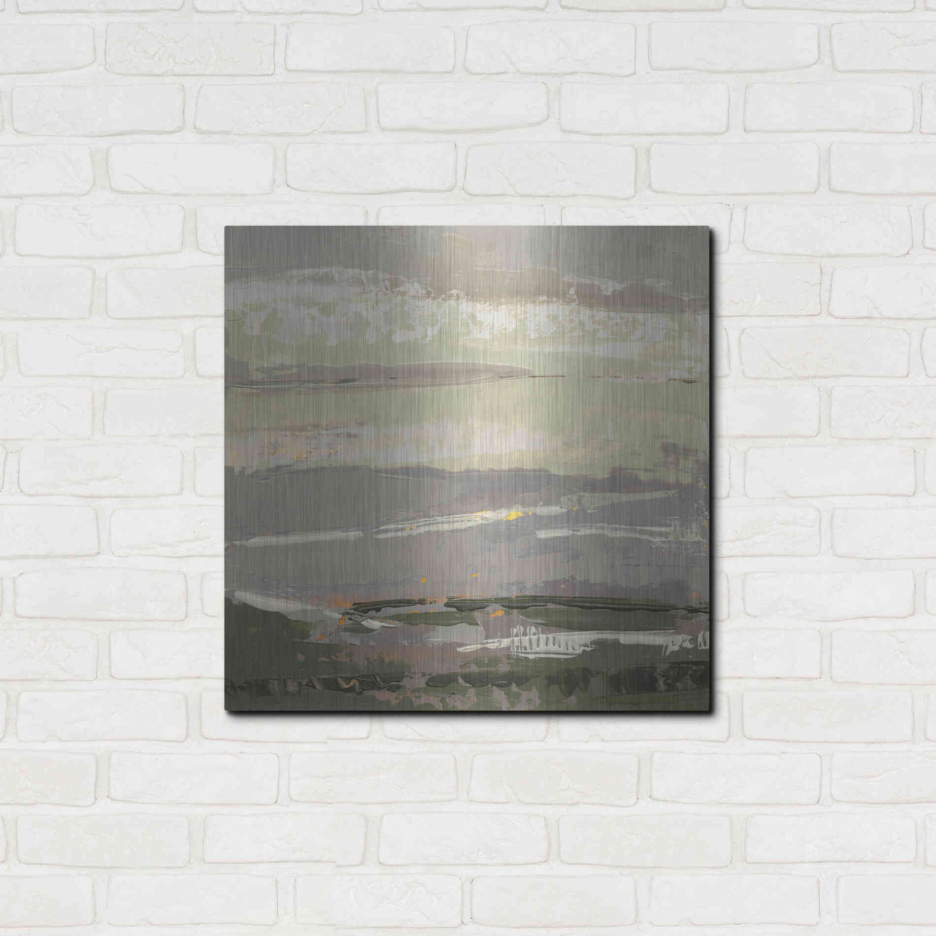 Luxe Metal Art 'Soft Day II' by Grainne Dowling, Metal Wall Art,24x24