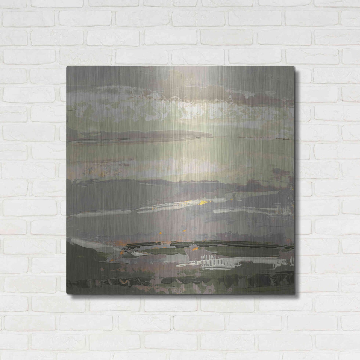Luxe Metal Art 'Soft Day II' by Grainne Dowling, Metal Wall Art,36x36