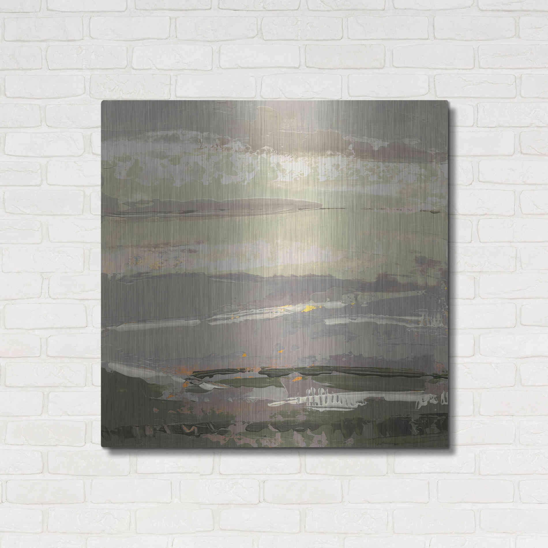 Luxe Metal Art 'Soft Day II' by Grainne Dowling, Metal Wall Art,36x36