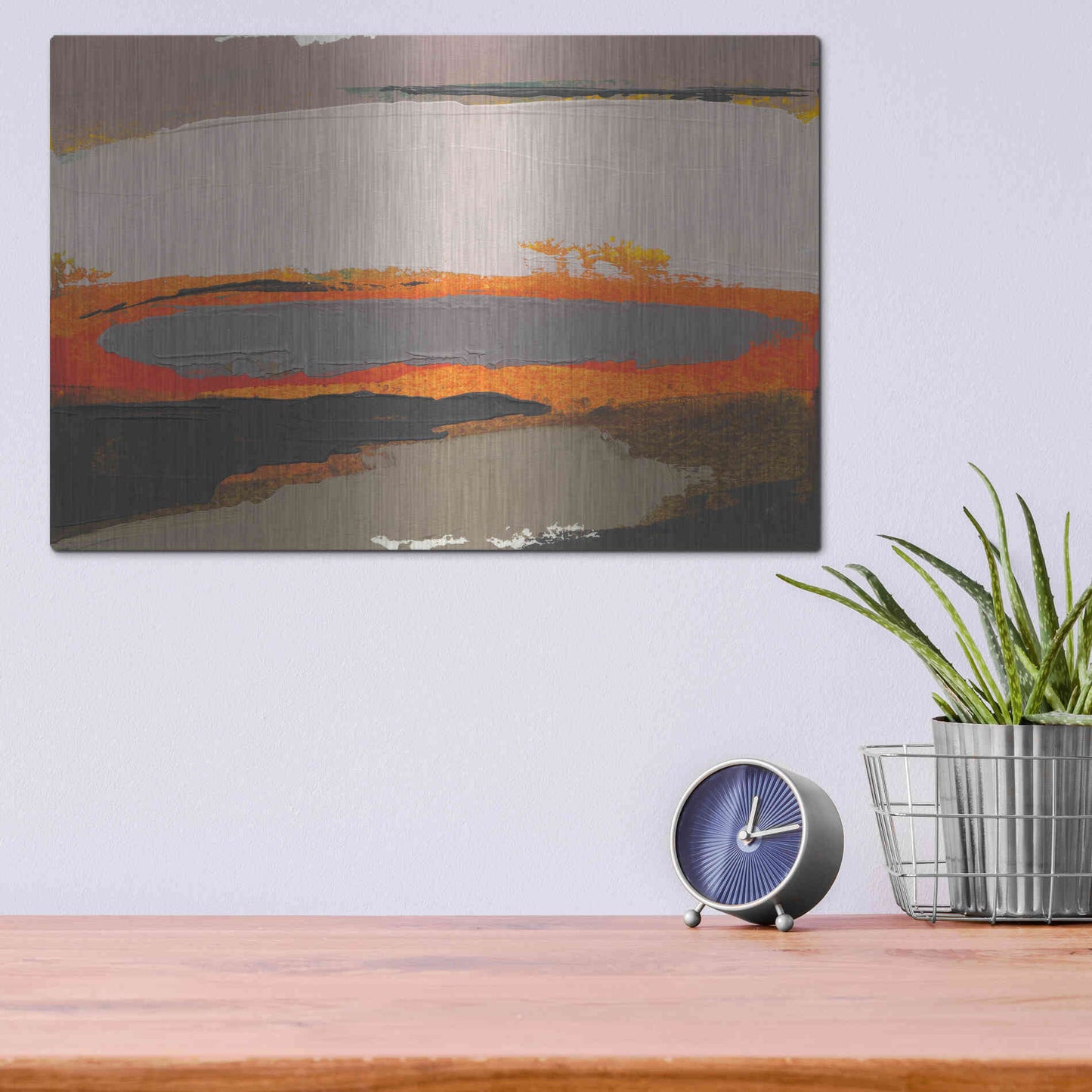 Luxe Metal Art 'Ceide Study I' by Grainne Dowling, Metal Wall Art,16x12