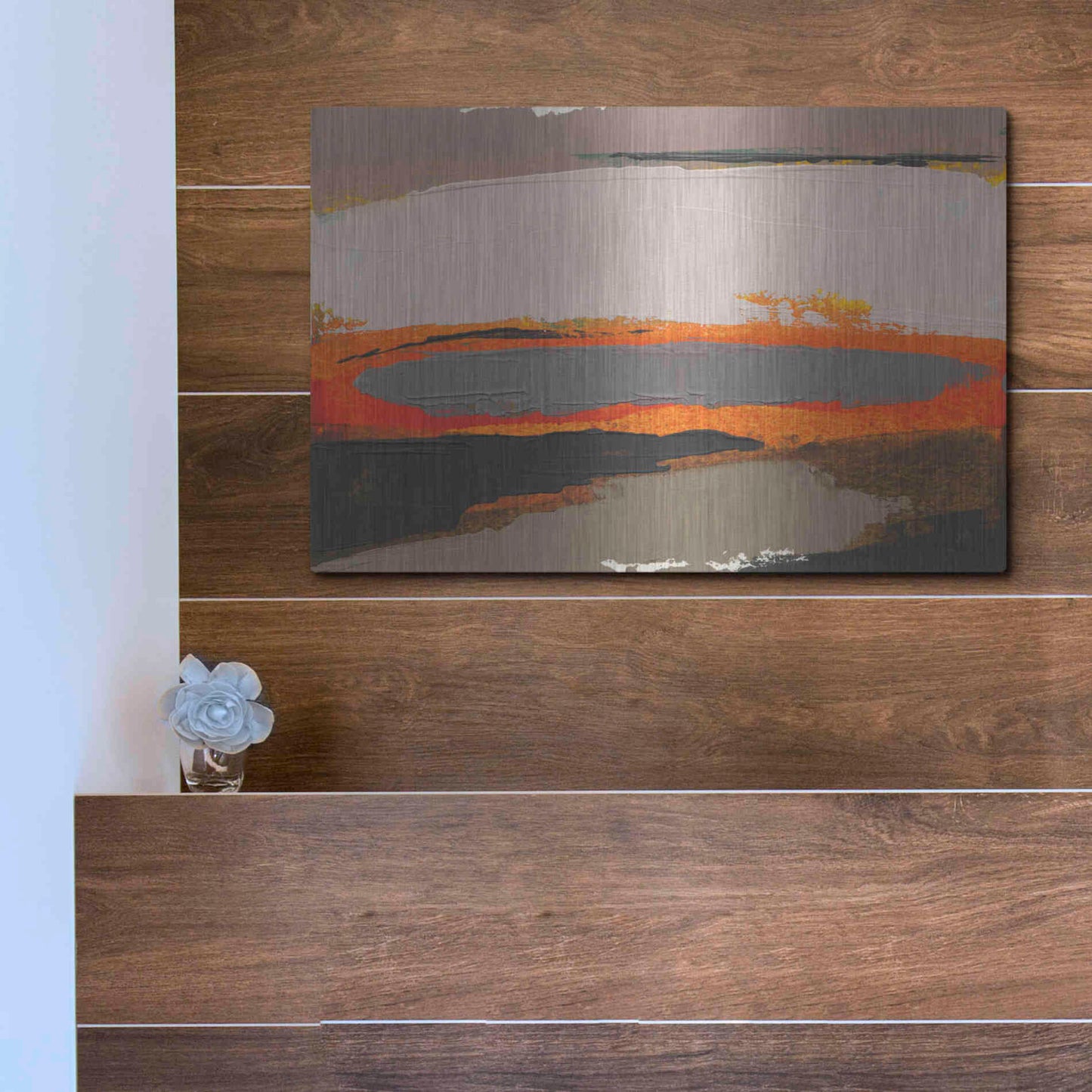 Luxe Metal Art 'Ceide Study I' by Grainne Dowling, Metal Wall Art,16x12