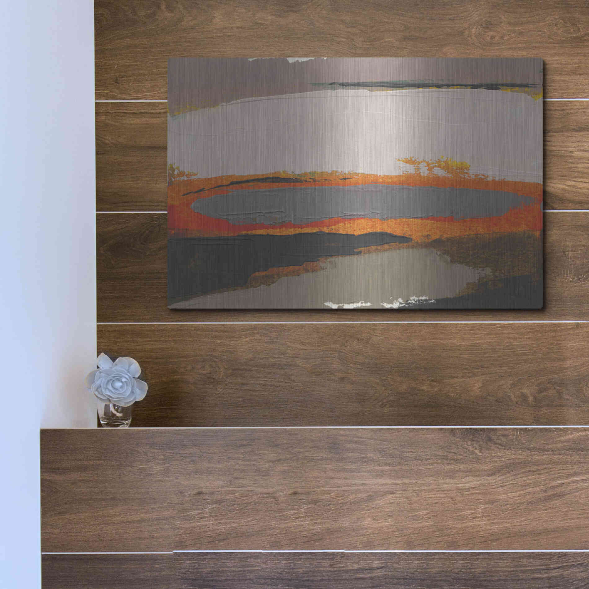 Luxe Metal Art 'Ceide Study I' by Grainne Dowling, Metal Wall Art,16x12