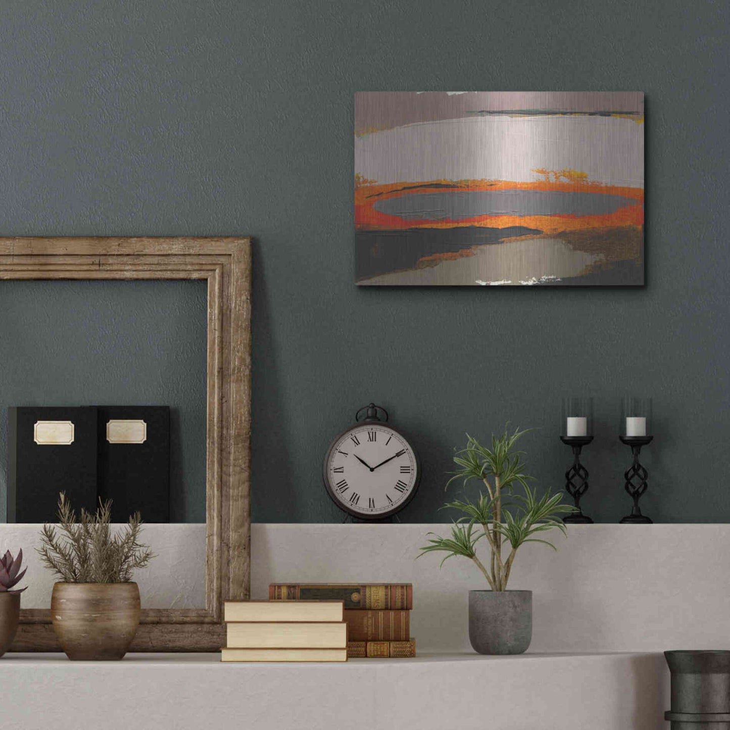 Luxe Metal Art 'Ceide Study I' by Grainne Dowling, Metal Wall Art,16x12