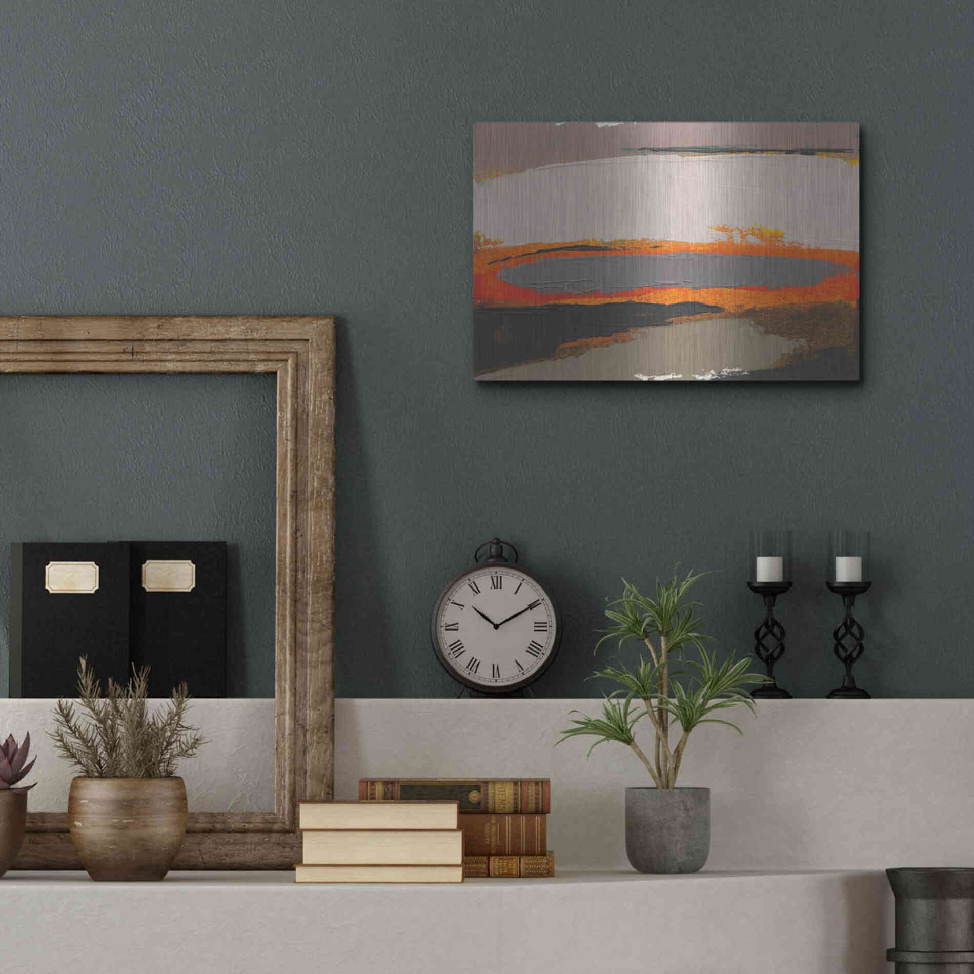 Luxe Metal Art 'Ceide Study I' by Grainne Dowling, Metal Wall Art,16x12