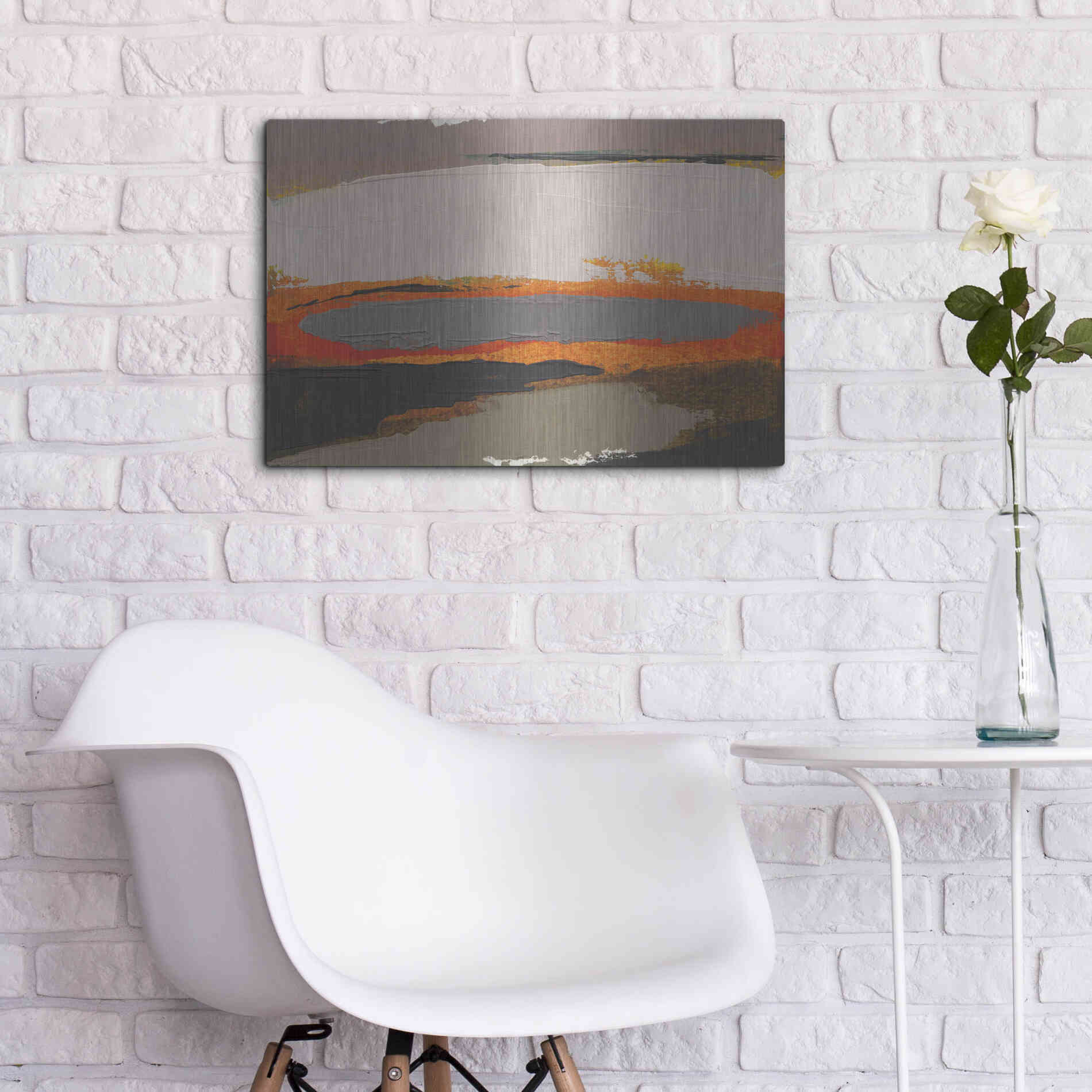 Luxe Metal Art 'Ceide Study I' by Grainne Dowling, Metal Wall Art,24x16