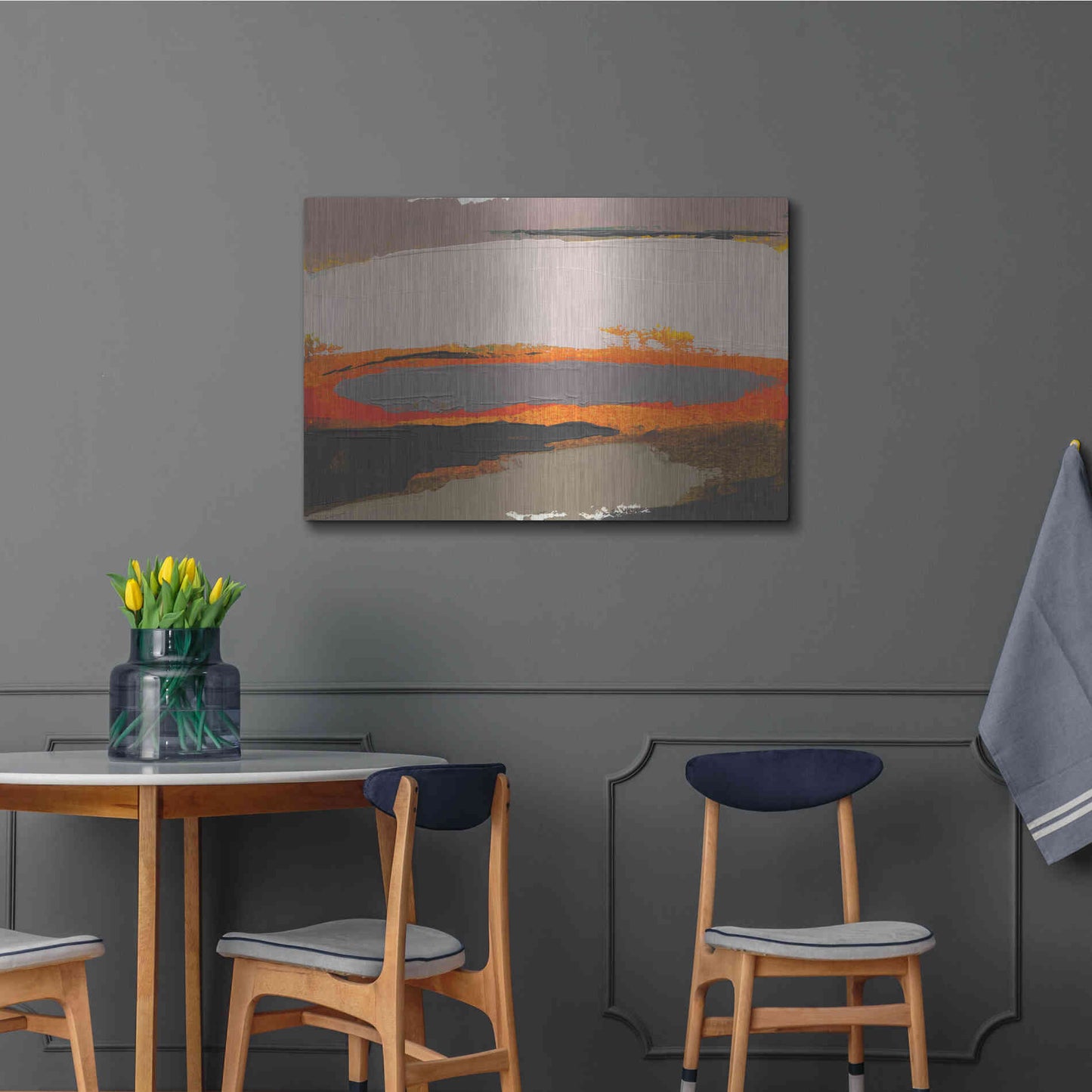 Luxe Metal Art 'Ceide Study I' by Grainne Dowling, Metal Wall Art,36x24