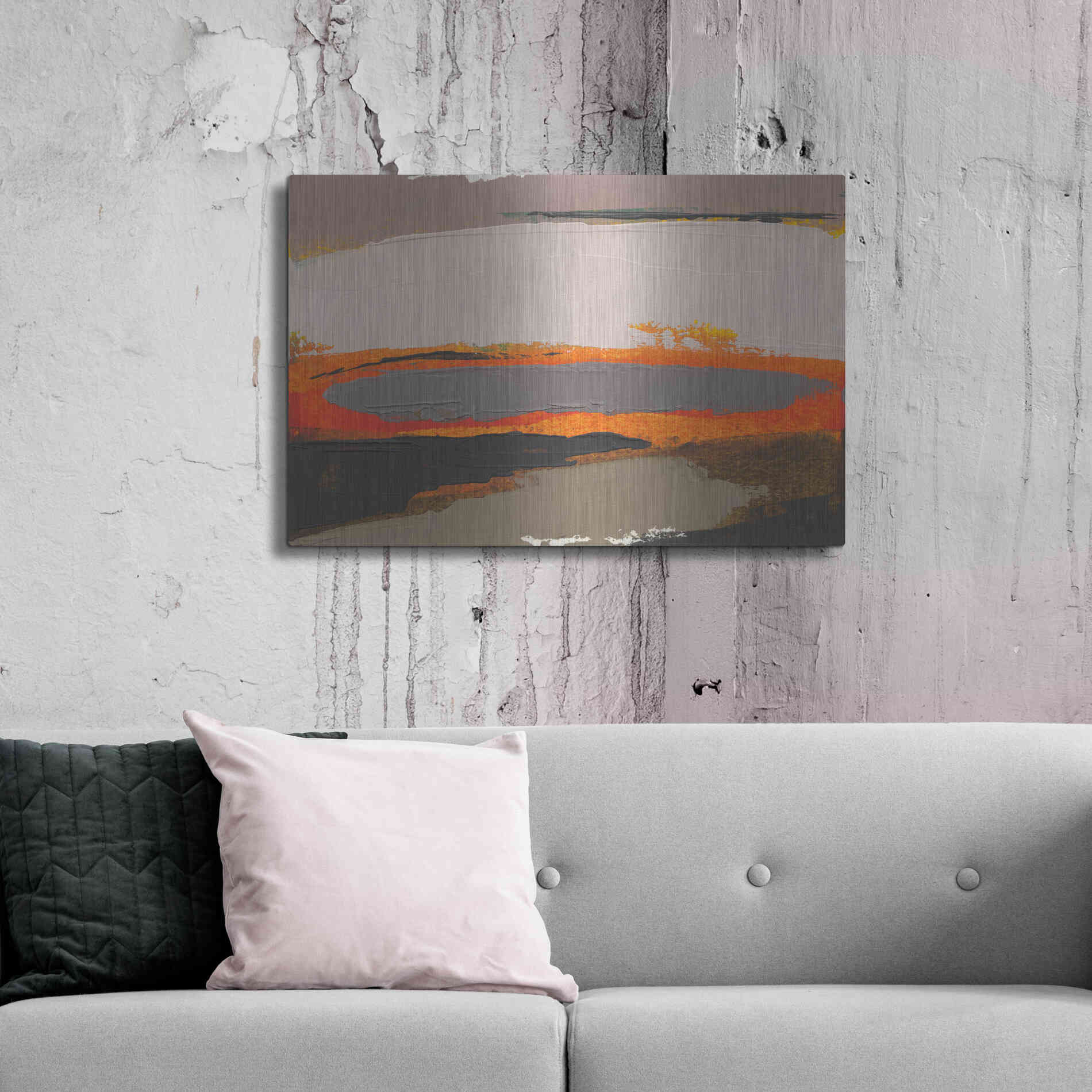 Luxe Metal Art 'Ceide Study I' by Grainne Dowling, Metal Wall Art,36x24