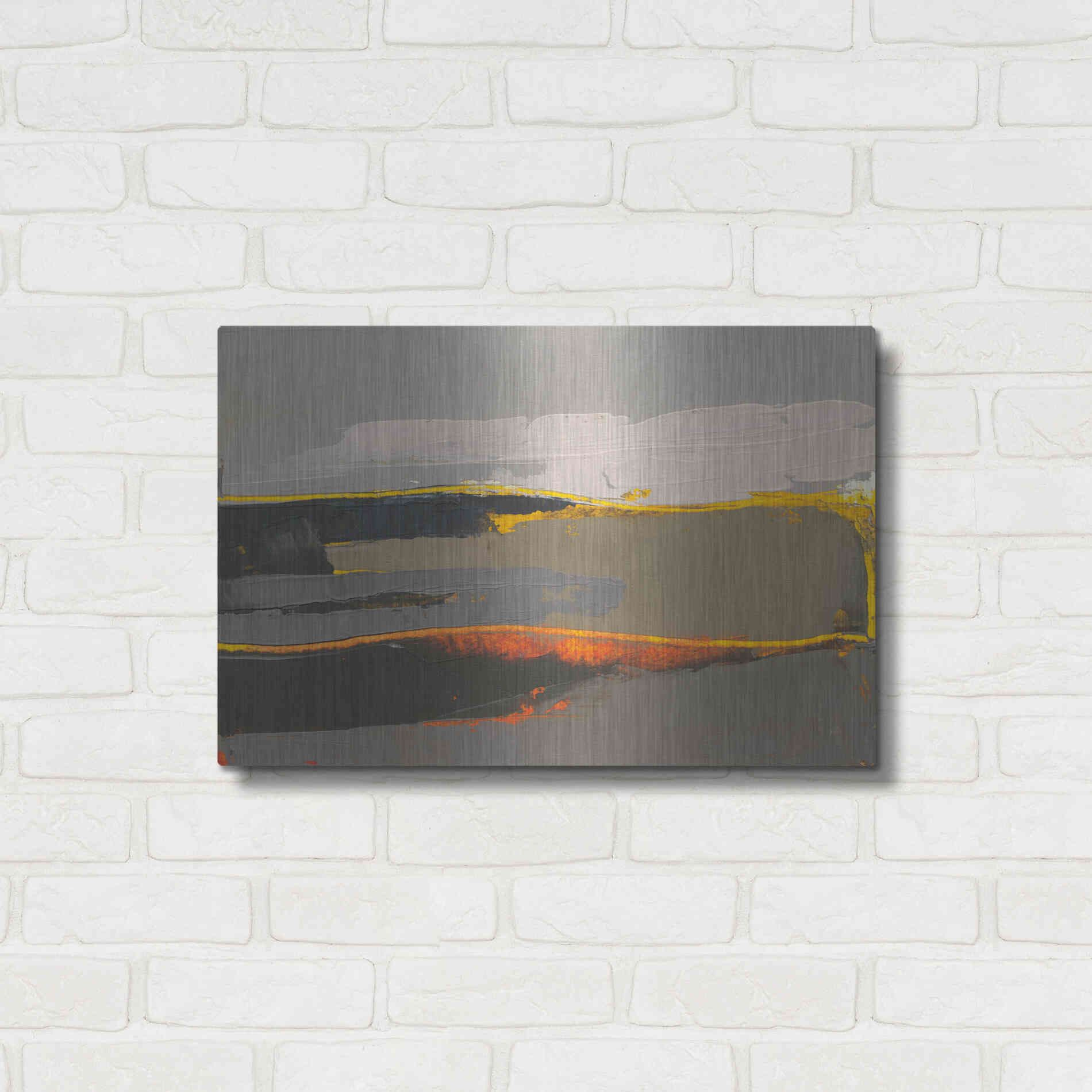 Luxe Metal Art 'Ceide Study IV' by Grainne Dowling, Metal Wall Art,24x16