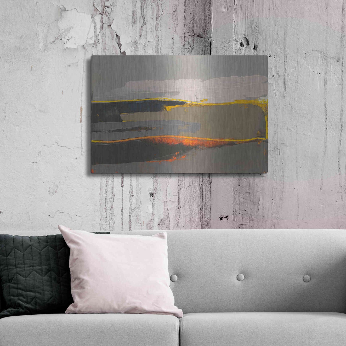 Luxe Metal Art 'Ceide Study IV' by Grainne Dowling, Metal Wall Art,36x24