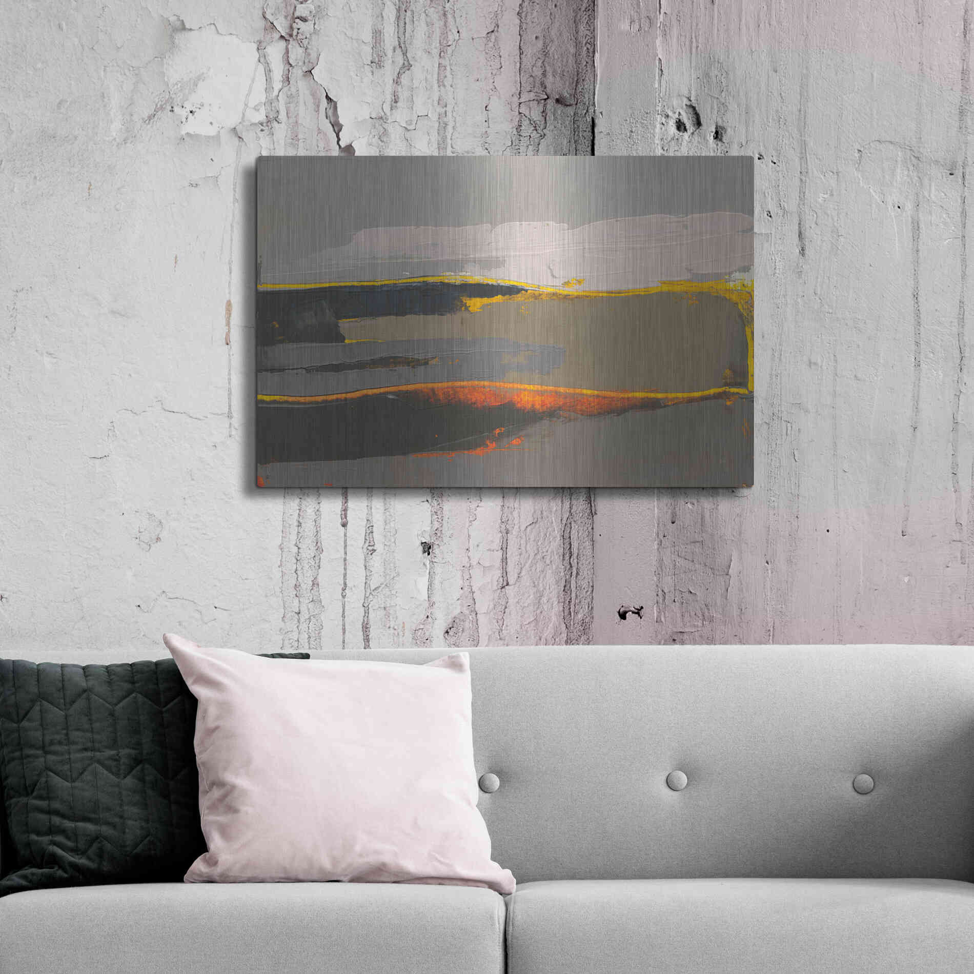 Luxe Metal Art 'Ceide Study IV' by Grainne Dowling, Metal Wall Art,36x24