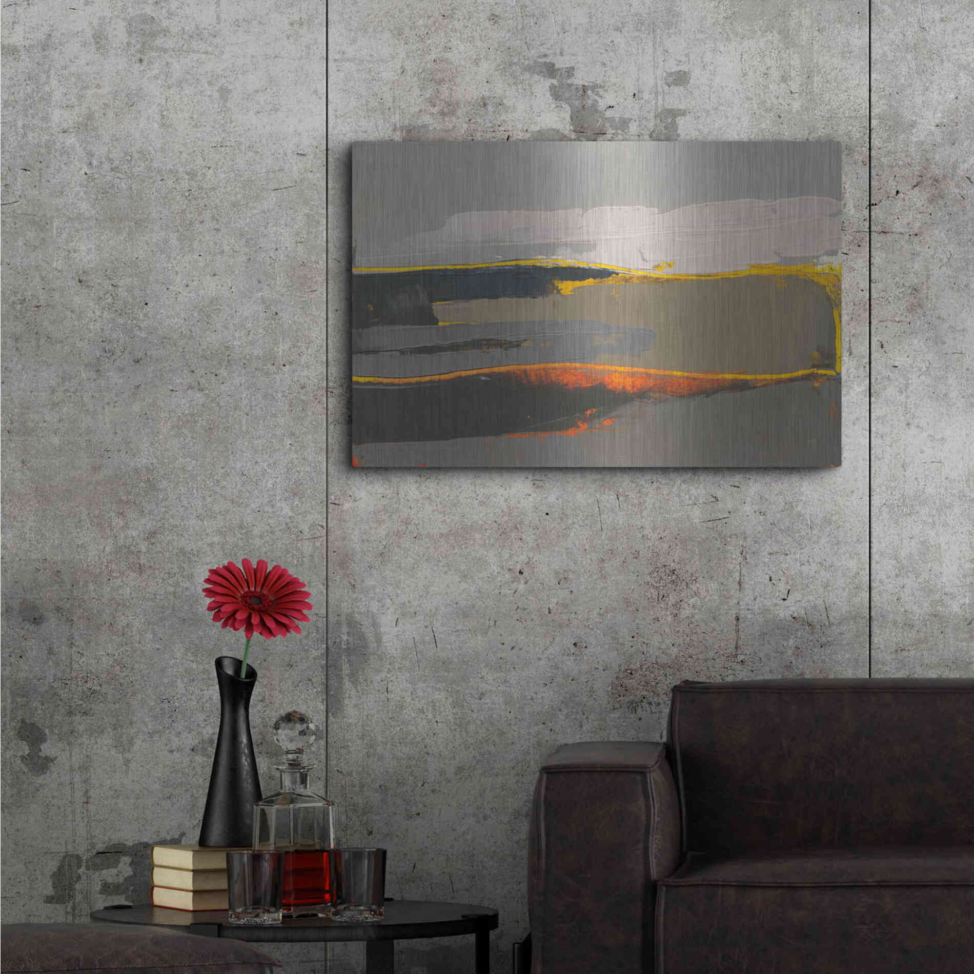 Luxe Metal Art 'Ceide Study IV' by Grainne Dowling, Metal Wall Art,36x24