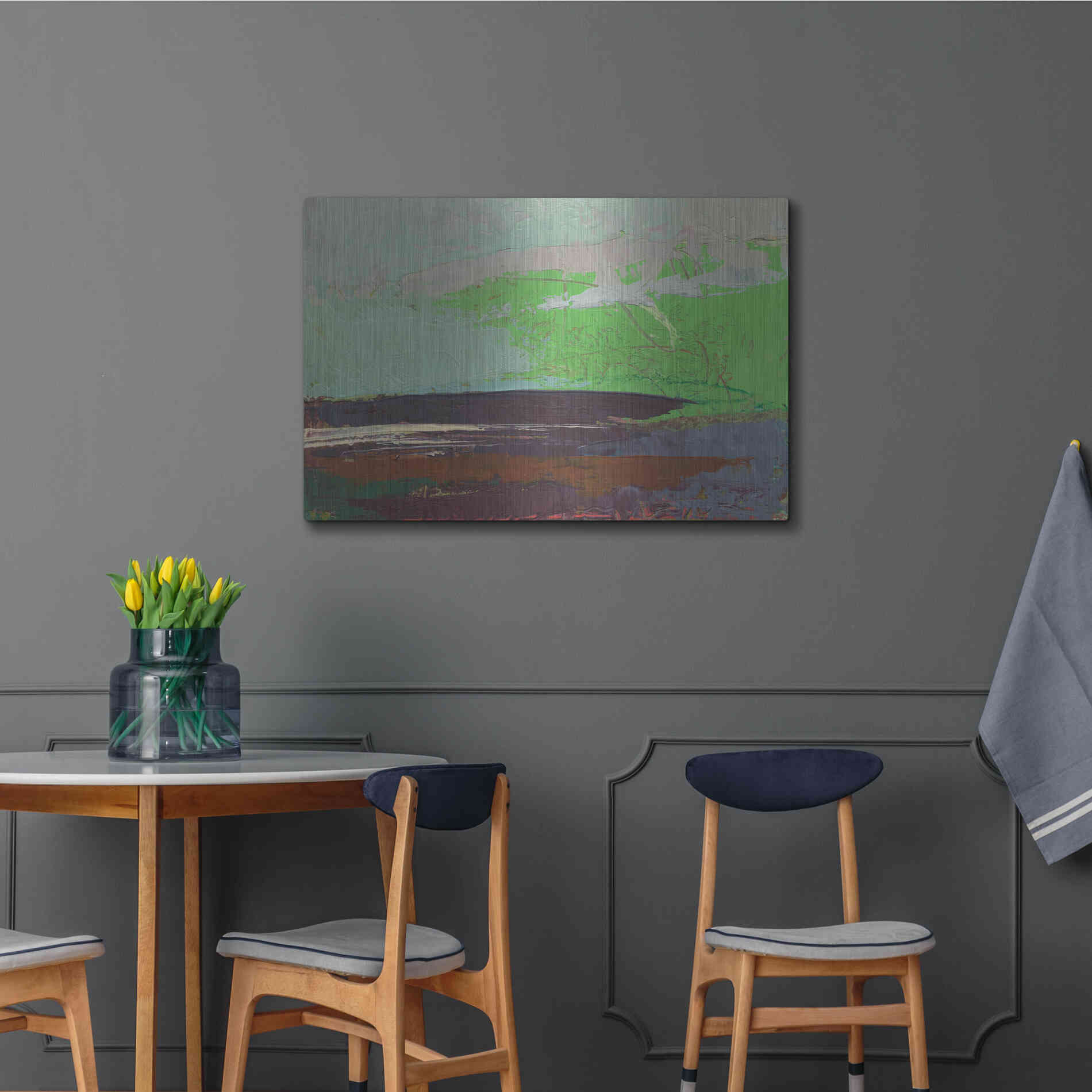 Luxe Metal Art 'Ceide Study XIII' by Grainne Dowling, Metal Wall Art,36x24