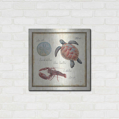 Luxe Metal Art 'Oceanography II' by Daphne Brissonet, Metal Wall Art,24x24