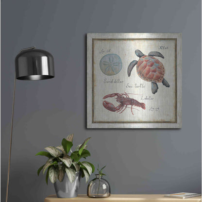 Luxe Metal Art 'Oceanography II' by Daphne Brissonet, Metal Wall Art,24x24
