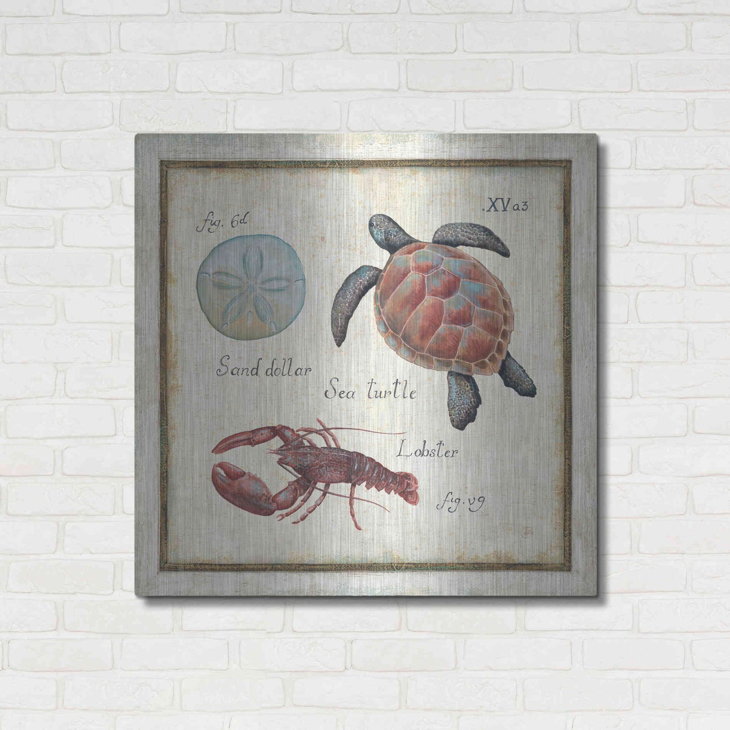 Luxe Metal Art 'Oceanography II' by Daphne Brissonet, Metal Wall Art,36x36