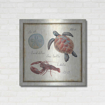 Luxe Metal Art 'Oceanography II' by Daphne Brissonet, Metal Wall Art,36x36