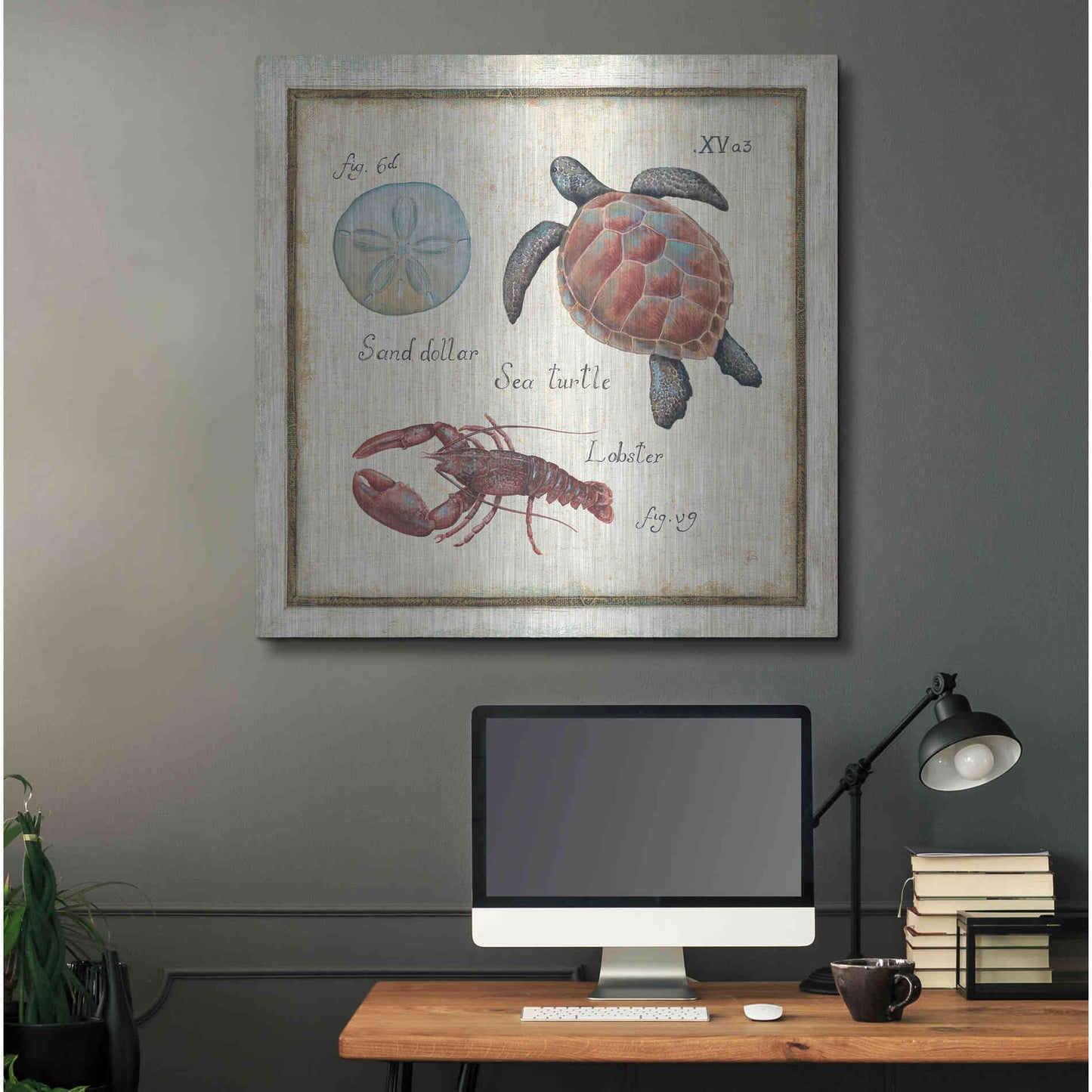 Luxe Metal Art 'Oceanography II' by Daphne Brissonet, Metal Wall Art,36x36