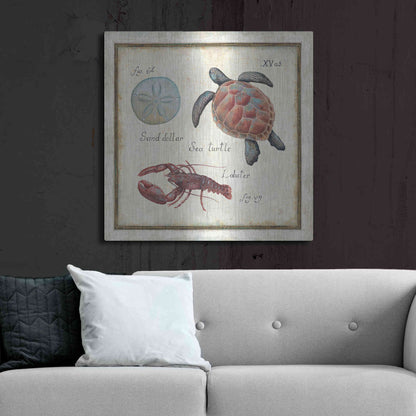 Luxe Metal Art 'Oceanography II' by Daphne Brissonet, Metal Wall Art,36x36