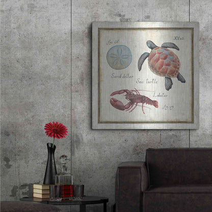 Luxe Metal Art 'Oceanography II' by Daphne Brissonet, Metal Wall Art,36x36