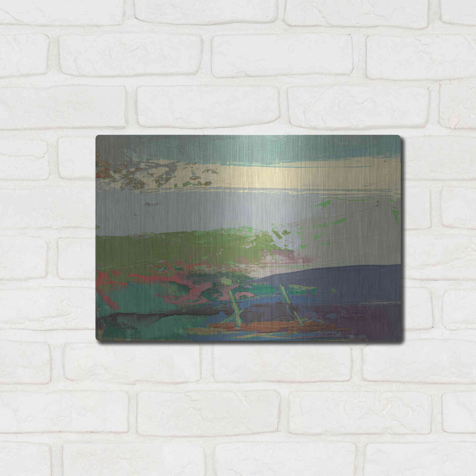 Luxe Metal Art 'Ceide Study XIV' by Grainne Dowling, Metal Wall Art,16x12