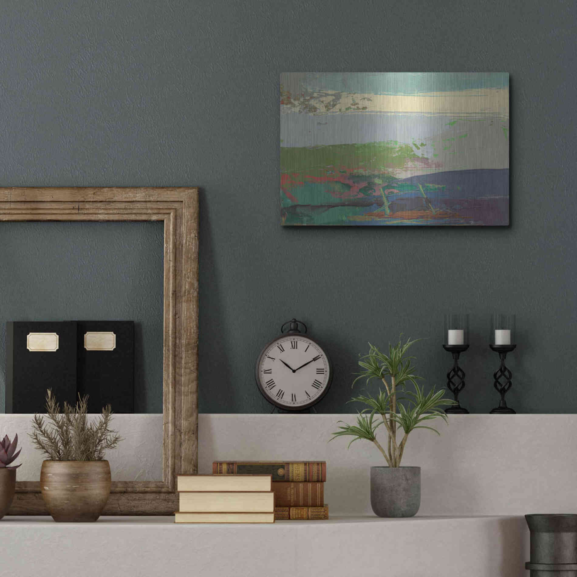 Luxe Metal Art 'Ceide Study XIV' by Grainne Dowling, Metal Wall Art,16x12