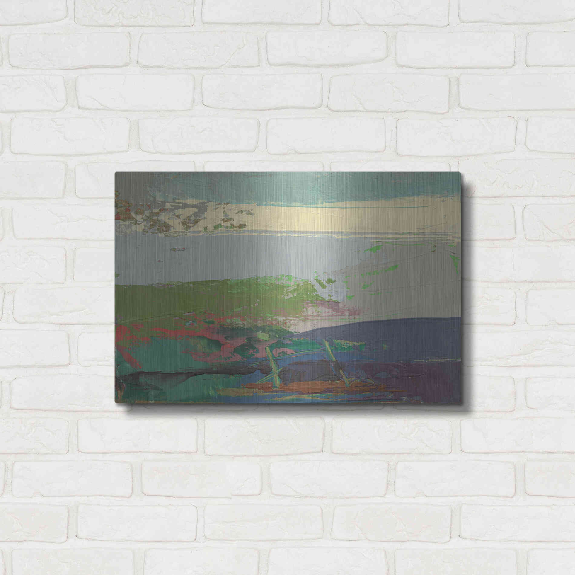 Luxe Metal Art 'Ceide Study XIV' by Grainne Dowling, Metal Wall Art,24x16