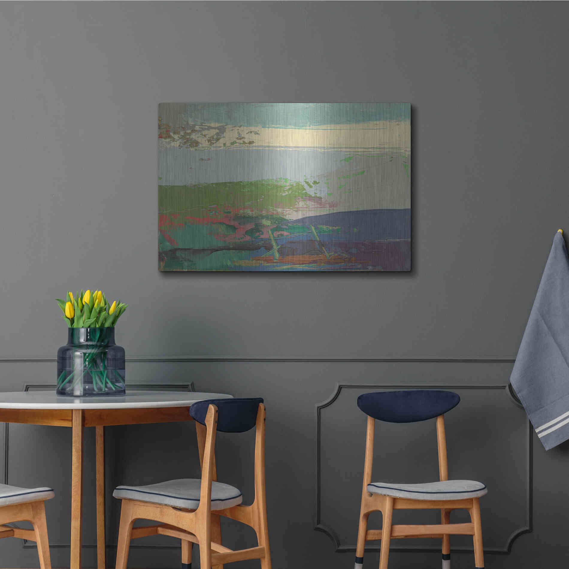 Luxe Metal Art 'Ceide Study XIV' by Grainne Dowling, Metal Wall Art,36x24