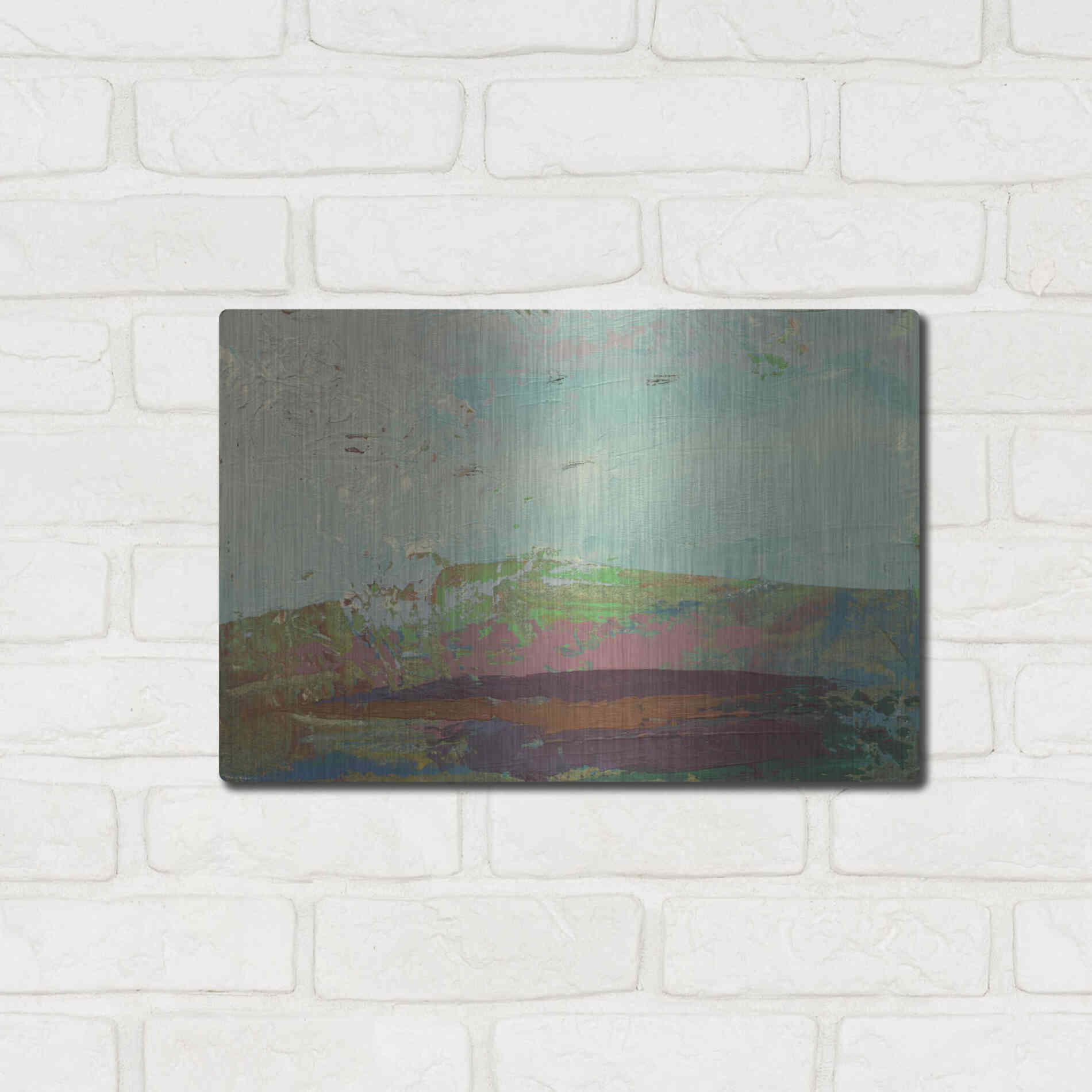 Luxe Metal Art 'Ceide Study XV' by Grainne Dowling, Metal Wall Art,16x12