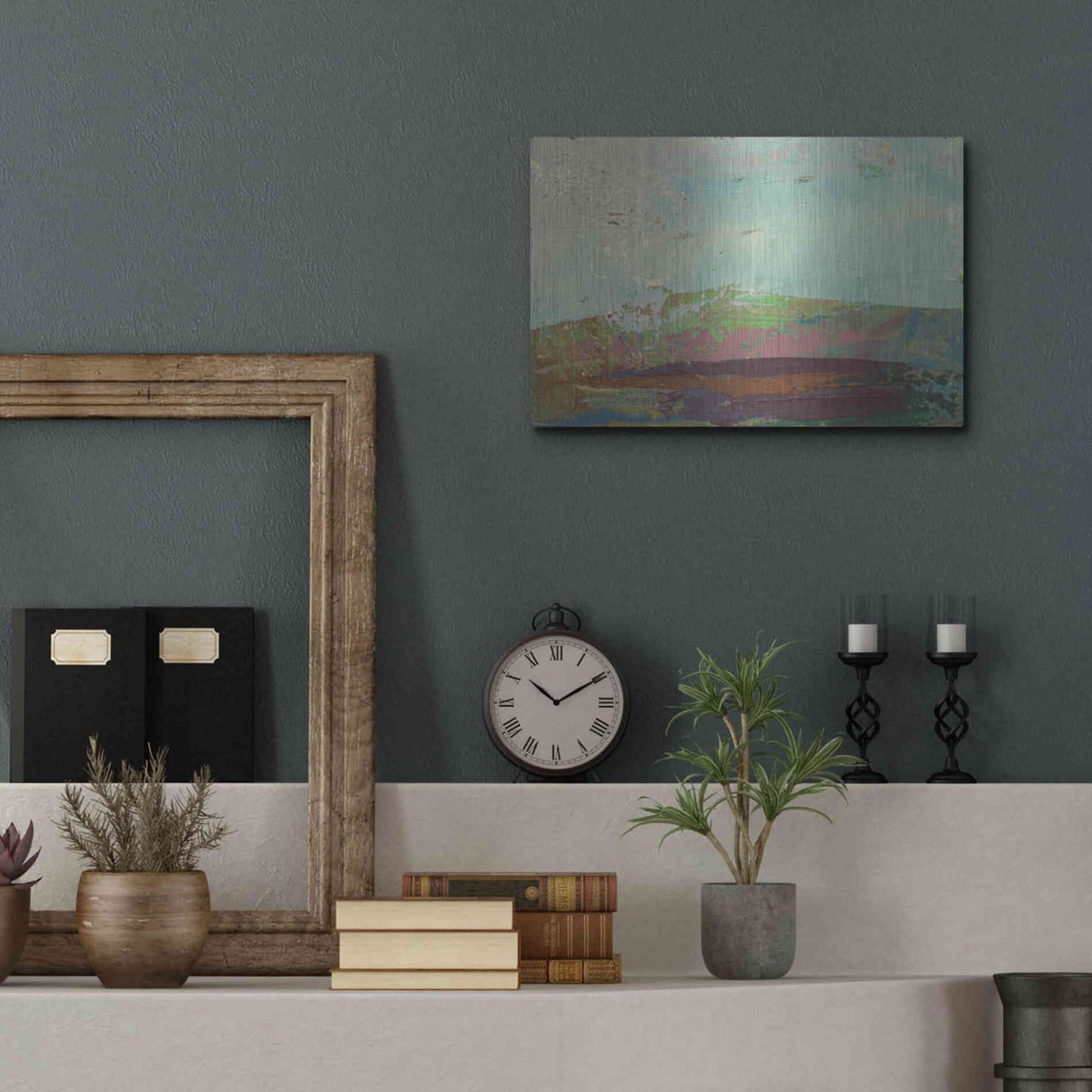 Luxe Metal Art 'Ceide Study XV' by Grainne Dowling, Metal Wall Art,16x12