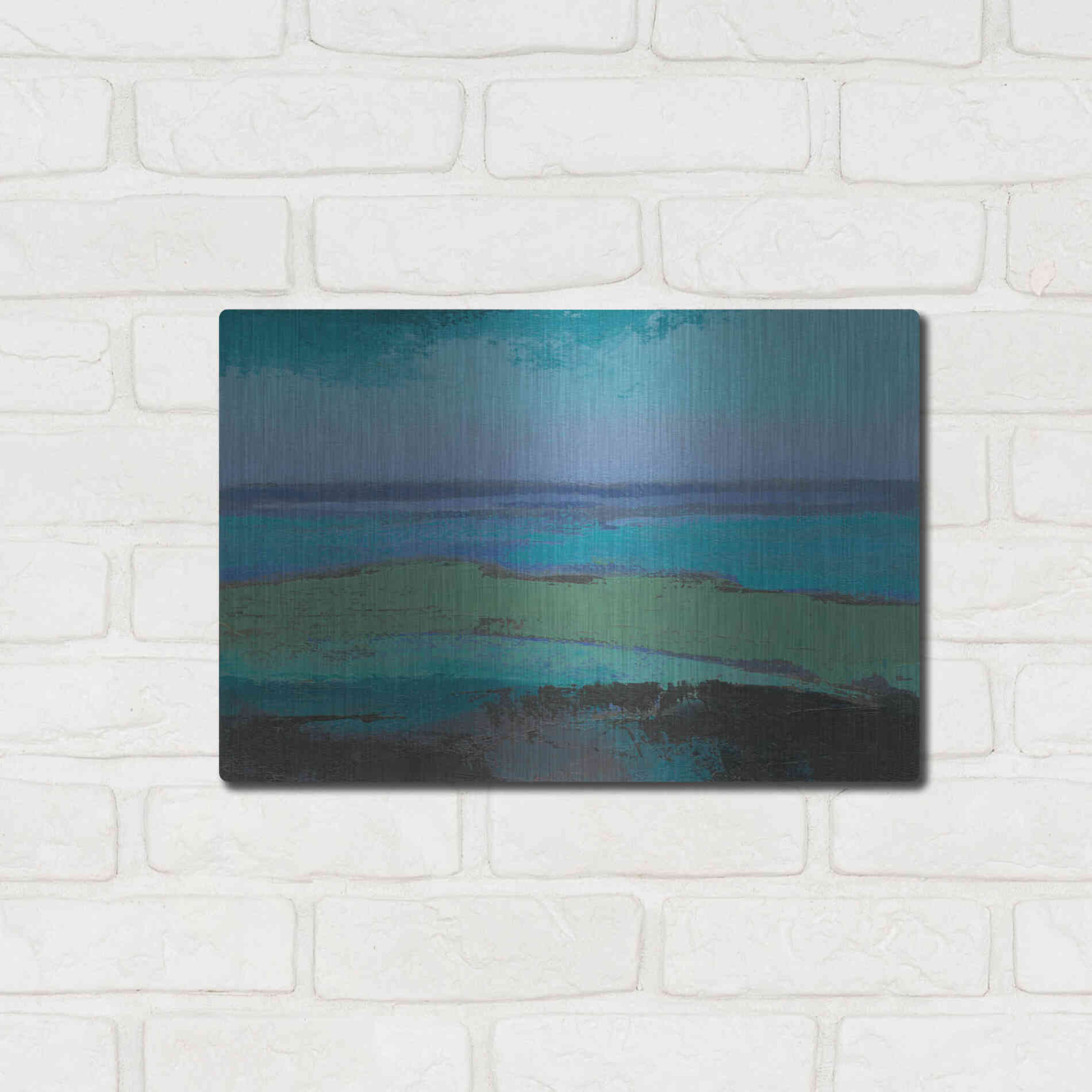 Luxe Metal Art 'Low Tide Killala' by Grainne Dowling, Metal Wall Art,16x12