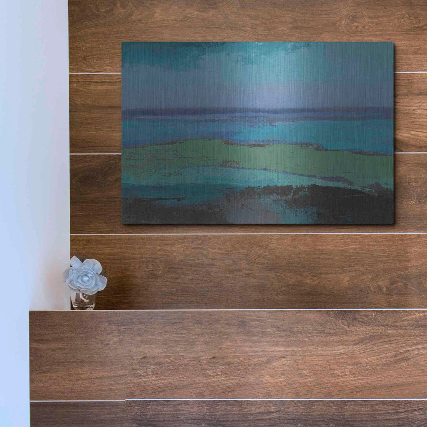 Luxe Metal Art 'Low Tide Killala' by Grainne Dowling, Metal Wall Art,16x12