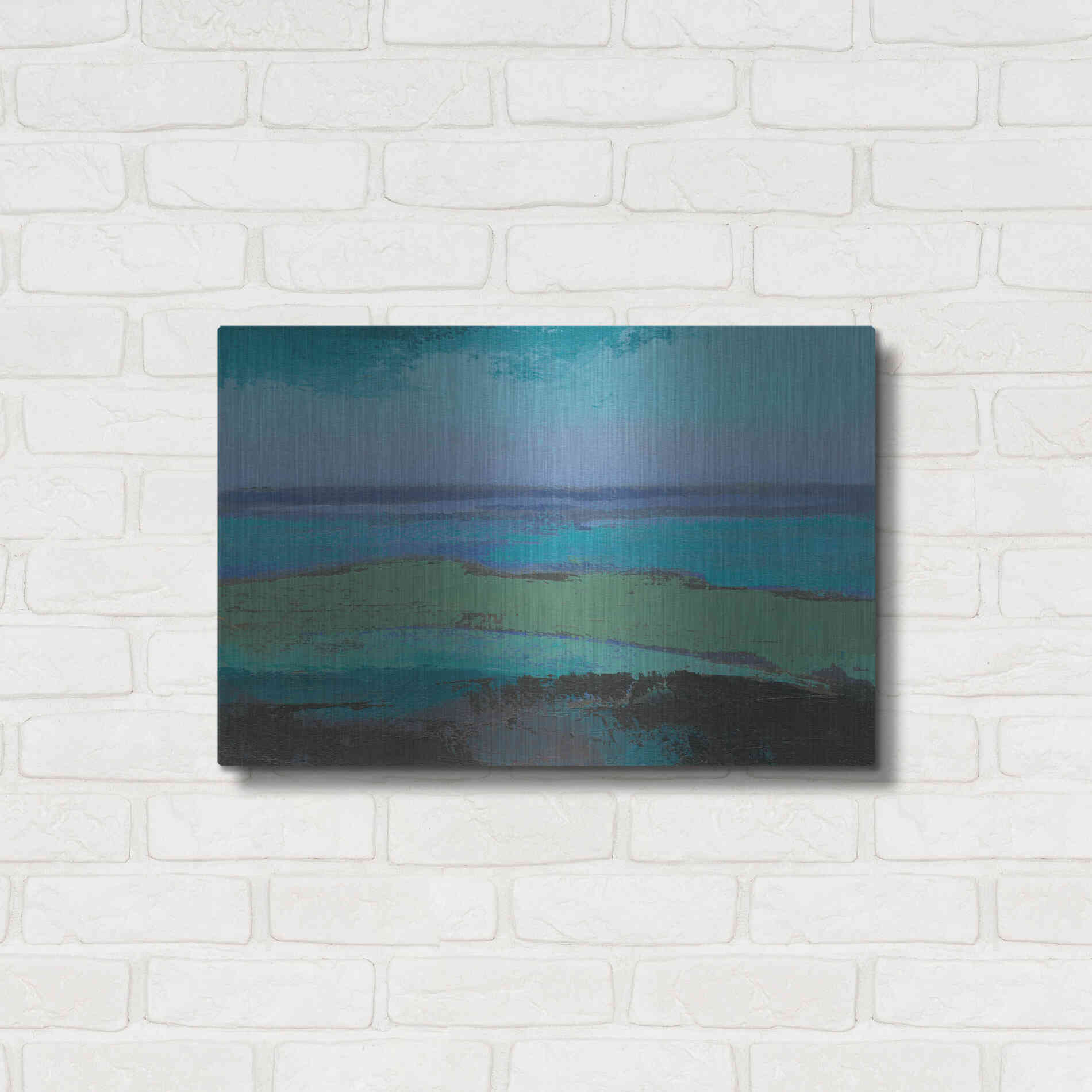 Luxe Metal Art 'Low Tide Killala' by Grainne Dowling, Metal Wall Art,24x16