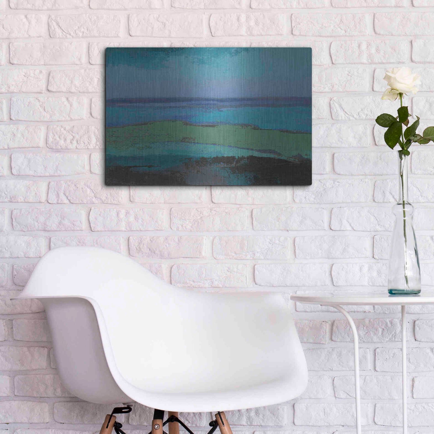 Luxe Metal Art 'Low Tide Killala' by Grainne Dowling, Metal Wall Art,24x16