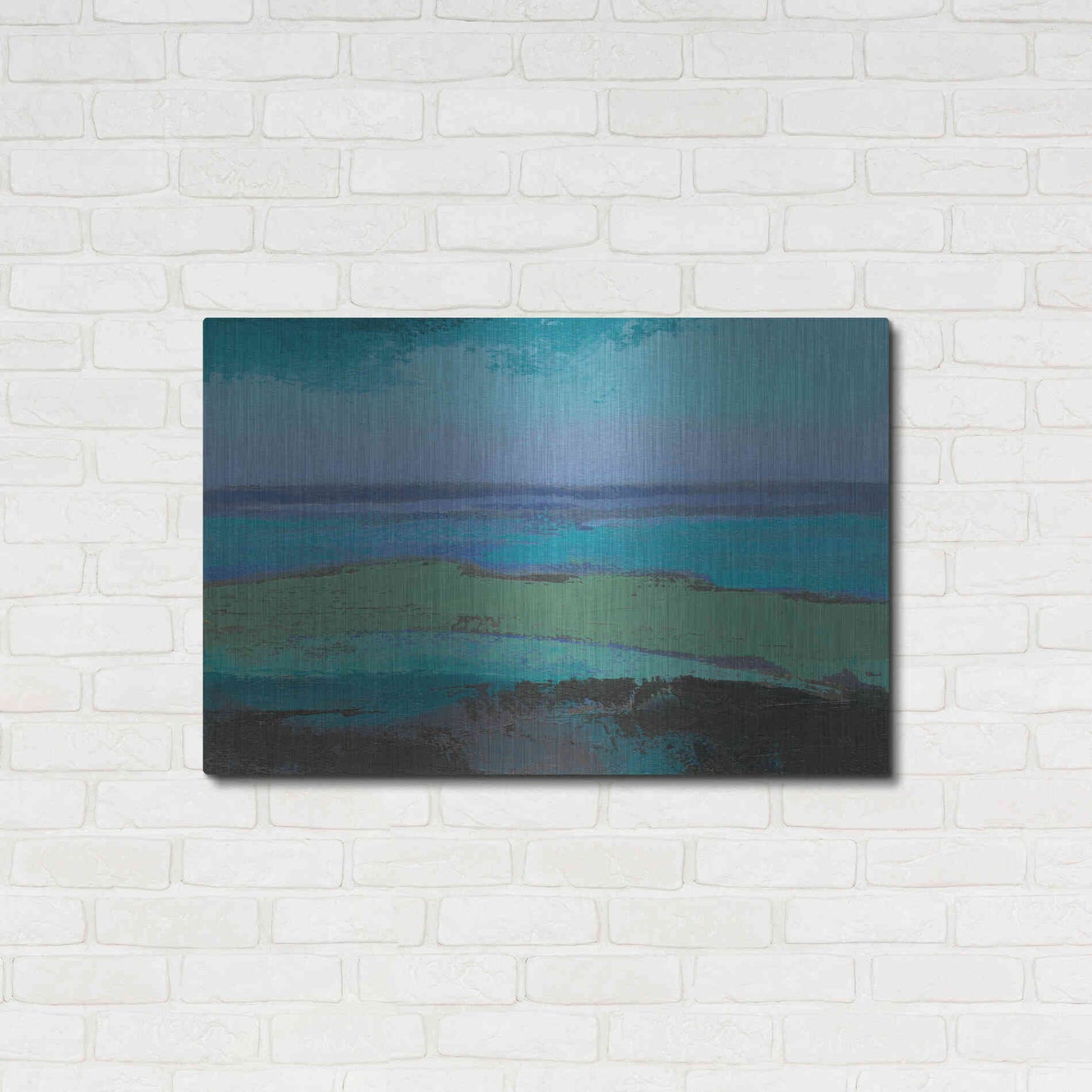Luxe Metal Art 'Low Tide Killala' by Grainne Dowling, Metal Wall Art,36x24