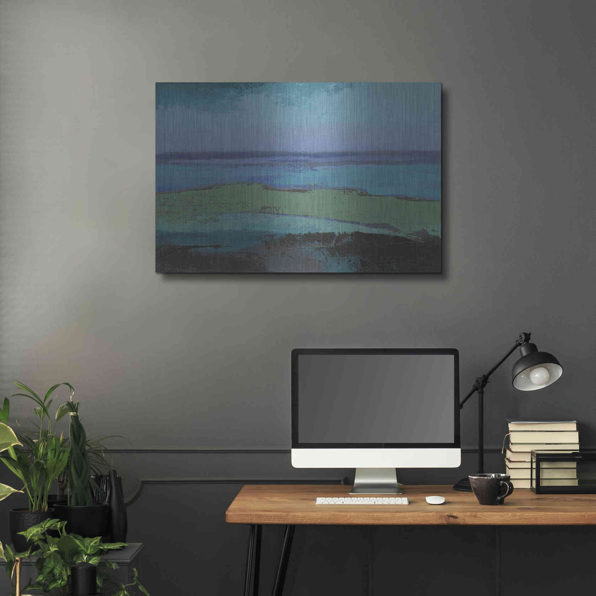 Luxe Metal Art 'Low Tide Killala' by Grainne Dowling, Metal Wall Art,36x24
