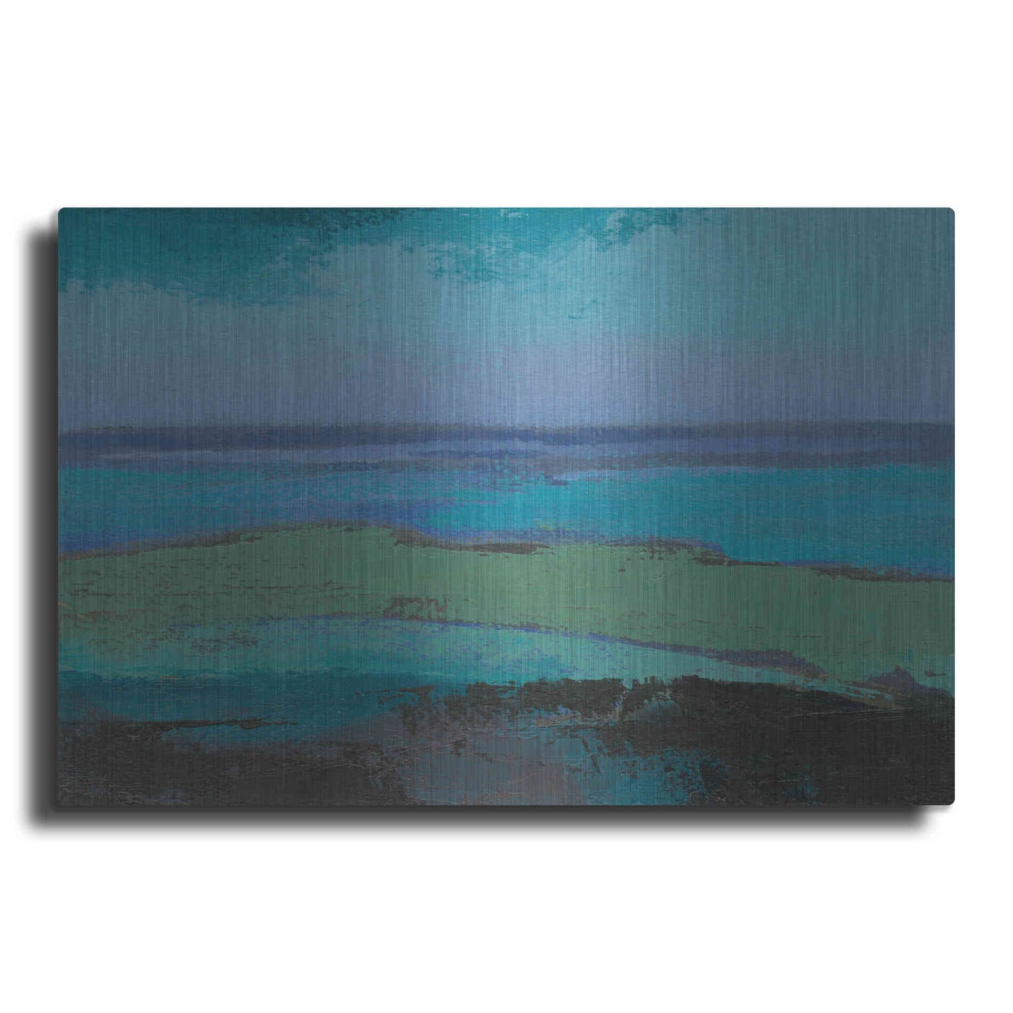 Luxe Metal Art 'Low Tide Killala' by Grainne Dowling, Metal Wall Art