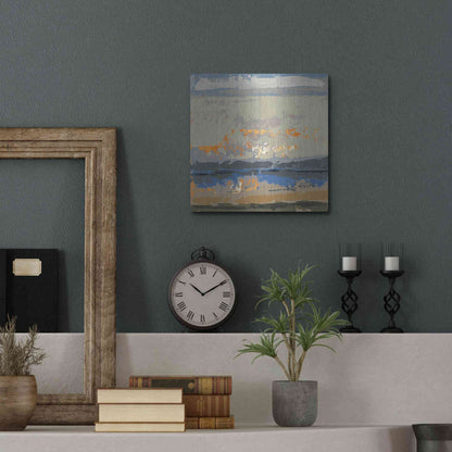 Luxe Metal Art 'Evening Killala Bay' by Grainne Dowling, Metal Wall Art,12x12