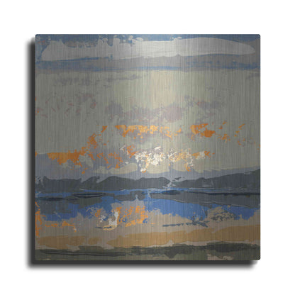 Luxe Metal Art 'Evening Killala Bay' by Grainne Dowling, Metal Wall Art