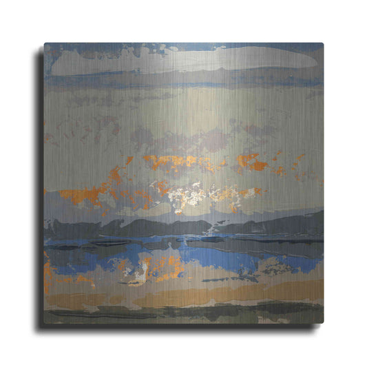 Luxe Metal Art 'Evening Killala Bay' by Grainne Dowling, Metal Wall Art