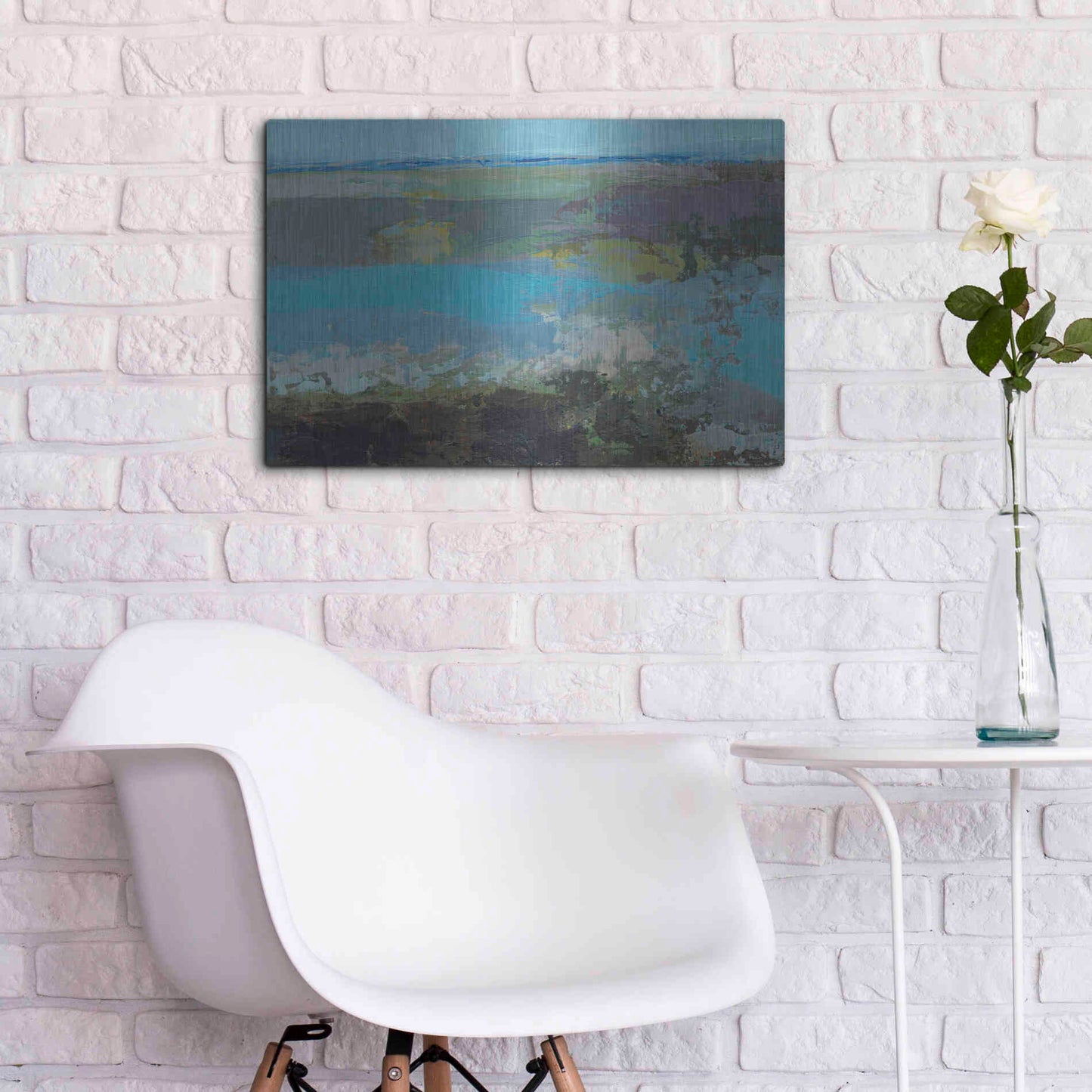Luxe Metal Art 'Killala Bay IV' by Grainne Dowling, Metal Wall Art,24x16