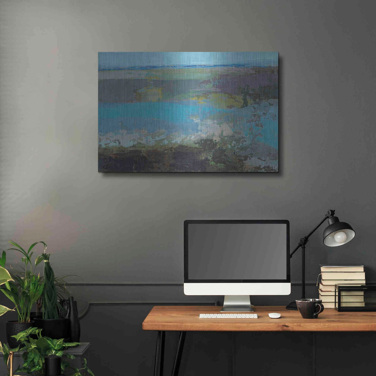 Luxe Metal Art 'Killala Bay IV' by Grainne Dowling, Metal Wall Art,36x24