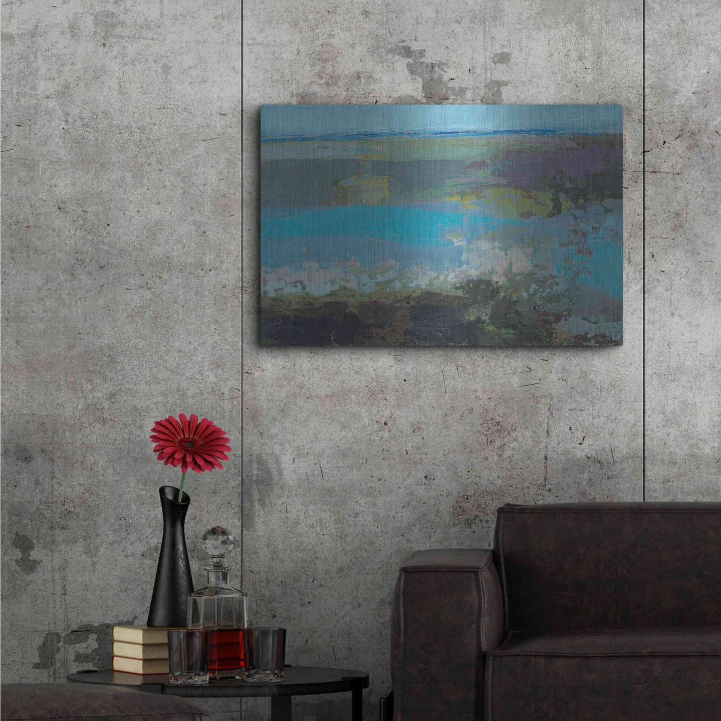 Luxe Metal Art 'Killala Bay IV' by Grainne Dowling, Metal Wall Art,36x24