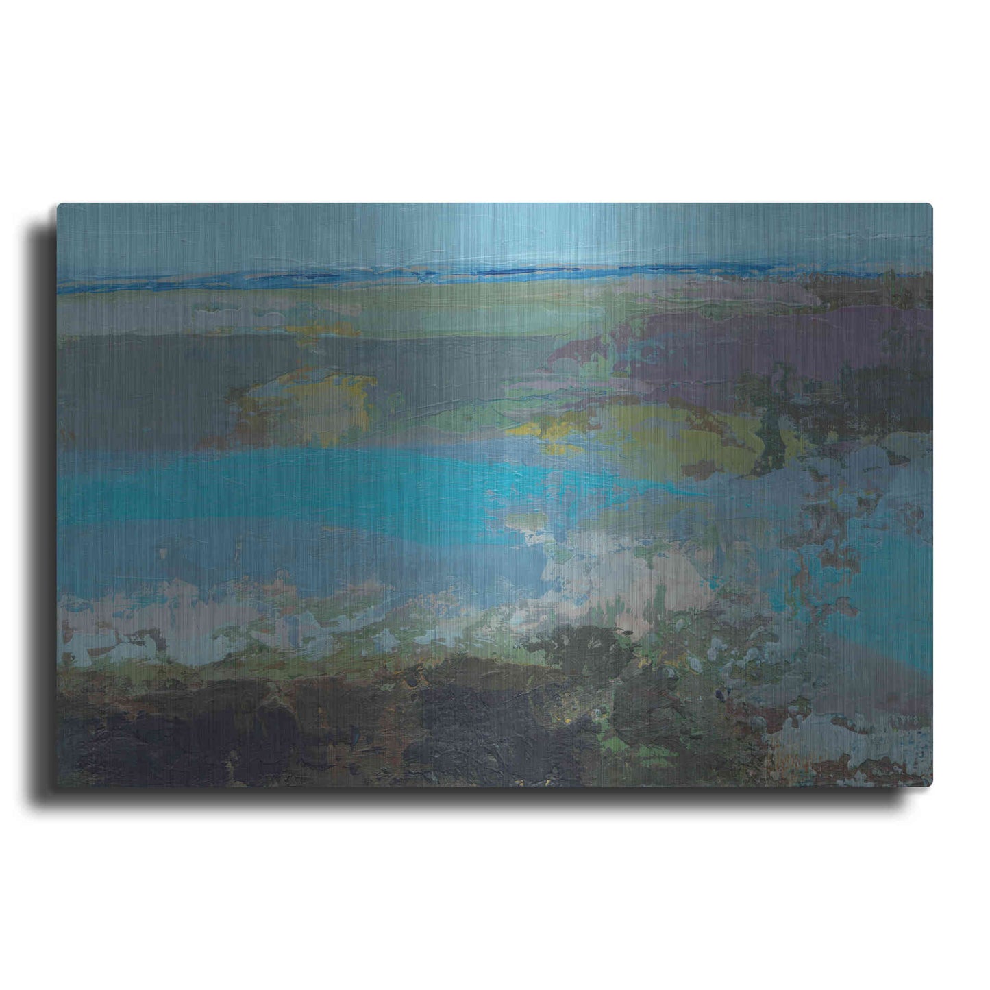 Luxe Metal Art 'Killala Bay IV' by Grainne Dowling, Metal Wall Art