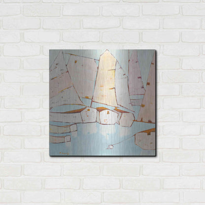 Luxe Metal Art 'Moored' by Phyllis Adams, Metal Wall Art,24x24