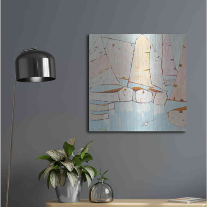 Luxe Metal Art 'Moored' by Phyllis Adams, Metal Wall Art,24x24