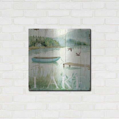 Luxe Metal Art 'Lakeside II' by Daphne Brissonet, Metal Wall Art,24x24