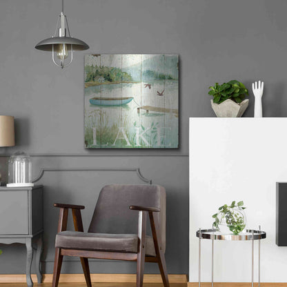 Luxe Metal Art 'Lakeside II' by Daphne Brissonet, Metal Wall Art,24x24