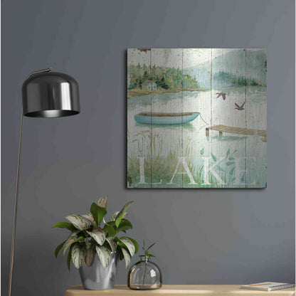 Luxe Metal Art 'Lakeside II' by Daphne Brissonet, Metal Wall Art,24x24